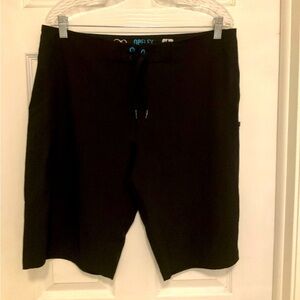 OP Shorts Mens‎ OpFlex 4 Way Stretch Black Tie Front Rainbow Zipper Size 34